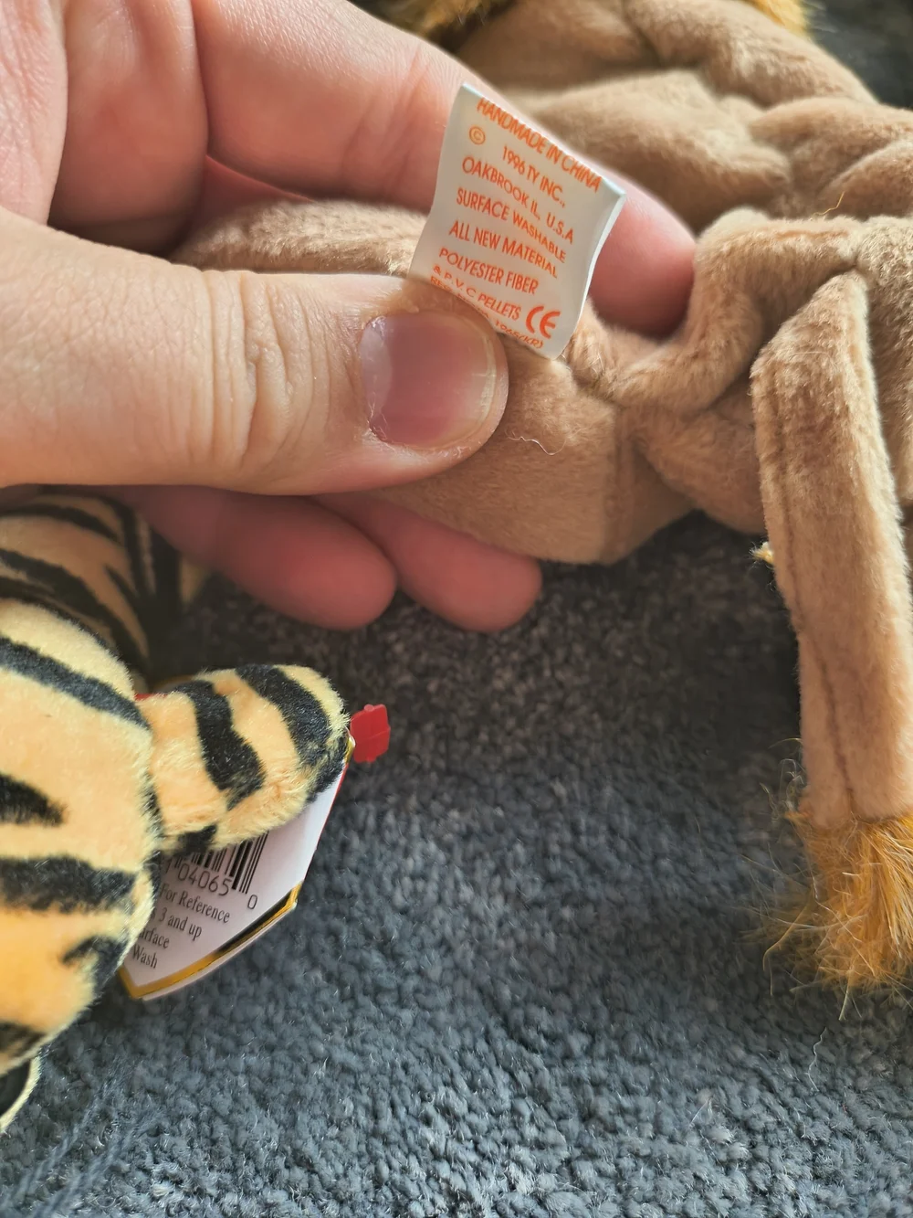 Ty Plush Small Pet Toys Set - Black, Yellow-Striped, Tan, Brown